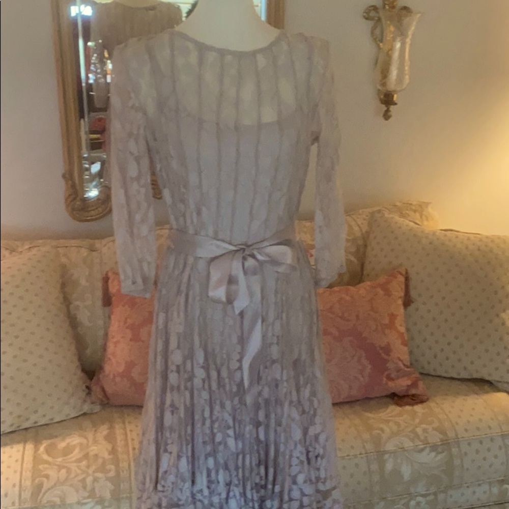 MSK Lace Overlay Blushed Lavender Dress